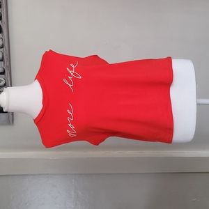 Lovers Of hYOUmanity - Red Sleveless Tan Top